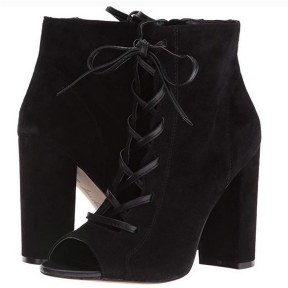 Sam Edelman Shoes - Sam Edelman Yvie Suede Black Lace Up Booties
